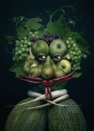 Arcimboldiana 8 Food Art Fruit Vegetable Portrait