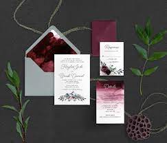 Mountain Wedding Invitations Burgundy Wedding Invitation Etsy Mountain Wedding Invitations Wine Wedding Invitations Burgundy Wedding Invitations