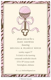 Discover 1000s of baby shower invitations to match your theme! Quick View W330119 Pink Rattle