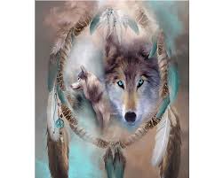 Inspiriert von der natur oder ganz surreal diese zeichnungen unterscheiden sich von mandalas weil sie nicht auf einen einzigen punkt konzentriert sind. Wolf Mystery Malen Nach Zahlen Malennachzahlen Erwachsene De