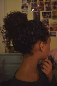Curly Bun Natural Hair Styles Curly Hair Styles Hair Styles