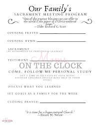 A great way to get everyone involved in the meeting and making sure everybody gets a turn at saying what's on. Family Sacrament Schedule Free Printable Moms On The Clock