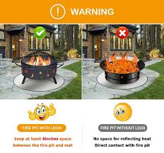 Maybe you would like to learn more about one of these? Buy Fire Pit Mat Round For Under 22 36 Inch Fire Pit Fireproof Mat Fire Pit Pad Heat Resistant Fire Pit Mat Pad For Patio Wood Deck Grass Concrete Protector Online