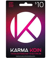 1094621248 (click the button next to the code to copy it) Karma Koin Card 10 Email Delivery Mygiftcardsupply