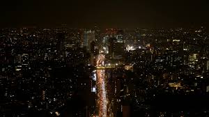 Bird Eye View Night View Of Tokyo Shibuya City Stock Footage View Night Bird Eye Birds Eye Shibuya City Birds Eye View