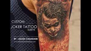 The joker is one of the most famous villians of all time. The Dark Knight Rises Joker Tattoo By Aakash Chandani Heath Ledger Youtube