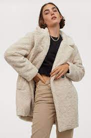 The most elegant camel coat we've seen in a minute. Teddy Bear Coat Light Beige Ladies H M Us 1 Teddy Bear Coat Bear Coat Teddy Coat