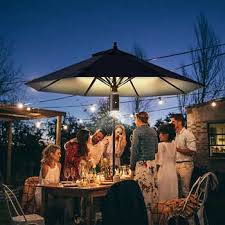 Koda Led Umbrella Light With Solar Charging Panel 250 Lumens Umbrella Lights Solar Charging Solar Umbrella Lights