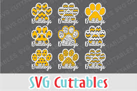 Download Free Bulldogs Patterned Paw Prints Crafter File Free Svg Cut Files Lovesvg