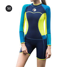 1 5mm Uv Protection Slim Fit Diving Suit Long Sleeved Shorts Snorkeling Wetsuit Surfing Swimming Sui