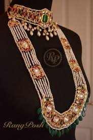 Gold Plated Bridal Set In Kundan Semi Precious Stones And Fresh Water Pearls Gold Jewellery Design Wedding Jewelry Fashion Jewelry