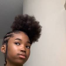 Side Puff W Braids I Left My Certifiedbellabeauty Edges Control At Home Song Honey By Kehl Black Girl Natural Hair Hair Puff Natural Hair Styles Easy