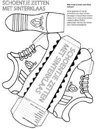 Schoentje Zetten Sinterklaas Knutselen Sinterklaas Kaartpatroon