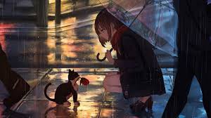 Anime couple walking boy walk male guy female field romantic hair scene wallpapers background desktop brown long. Rain Anime Girl 4k Wallpapers Top Free Rain Anime Girl 4k Backgrounds Wallpaperaccess