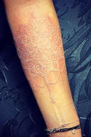 White Ink Tattoo Mandala White Whiteink Whitetattoo Whitetattoomandala Mandala Mandalatattoo Lace Tattoo White Tattoo Gold Tattoo Ink