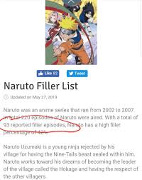 Faroresdragn On Twitter Just To Get A Grasp One Piece Has Only 7 More Filler Episodes Than Naruto Part One And It Has Almost 900 Damn Episodes Https T Co Aeqwyycua9