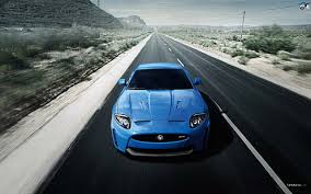 Hd Wallpaper Jaguar Blue Sports Car Road Cars Wallpaper Flare Jaguar car wallpaper hd collection. wallpaperflare
