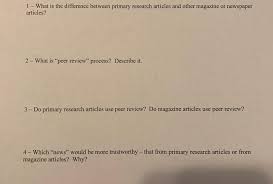 Maybe you would like to learn more about one of these? 1 What Is The Difference Between Primary Researc Chegg Com