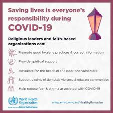 Involve a trusted family member or friend in your care. Who Emro On Twitter Saving Lives Is Everyone S Responsibility During Covid19 Religious Leaders Faith Based Organizations Can Promote Hygiene Practices Correct Information Advocate For The Needs Of The Poor