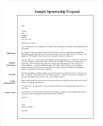 Free 9+ Sample Sponsorship Proposal Letter Templates In Pdf