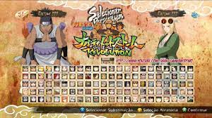 Meet the following requirements in free play mode to unlock the desired character or . Naruto Shippuden Ultimate Ninja Storm Revolution Naruto Storm Revolution Menu Selecao De Personagem Character Selection Roster Unlocked Youtube