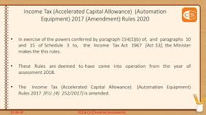 8) order 2017 p.u.(a) 253, a manufacturing company is eligible for automation capital allowance (automation ca) on amounts incurred for the purchase. Ccs åé¢åŸ‹ä¼ Issue No 32 2020 2 June 2020 3029 Facebook