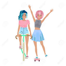 Start by creating a head for the cartoon. Set Vector Person Cartoon Animated Personas Animate Woman Character Stock Photo Picture And Royalty Free Image Image 116946633