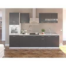 Cuisine équipée, cuisine complète ou encore cuisine avec électroménager inclus, toutes ces offres de cuisine comprennent un package d'éléments électroménagers. Extra Cuisine Complete Avec Colonne Four Et Plan De Travail Inclus L 300 Cm Gris Mat Lemarchand
