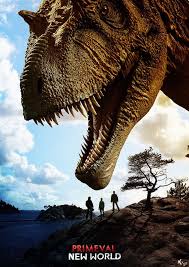 The complete 5 season series of primeval. Primeval New World Fanmade Poster Primeval New World New World Prehistoric Creatures