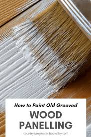 Place the roller in the pan and roll it over the grooves to load it with paint. How To Paint Wood Paneling Country Living In A Cariboo Valley