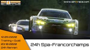 All dies bietet ihnen dieses rennen. Sim4race 24h Spa Francorchamps