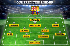 Jose mourinho's inter milan will face german side bayern munich coached by loius van gaal, once jose mourinho`s teacher at barcelona when the . How Barcelona Could Line Up With Erling Haaland And Lionel Messi Up Front Plus Koulibaly Coming In Despite Money Woes