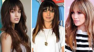Curtainbangs #fringe #howto curtain bangs, are bangs that are parted down the middle, framing your face on how to cut side swept bangs fringe for business inquiries: Fringe Benefits The Best Bollywood And Hollywood Hairstyles Vogue India