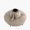 Just the right size to tuck beneath a console or at the foot of a bed, this metal and leather stool is handmade of steel with saddle leather seat. 1