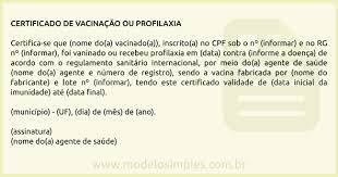 Para embarcar para cancún e todo o méxico você não precisa, obrigatoriamente, do certificado internacional de vacinação (civ). Modelo De Certificado De Vacinacao Ou Profilaxia