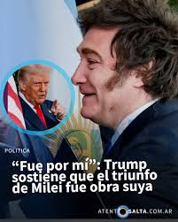 FUERTE RESPALDO DE DONALD TRUMP A JAVIER MILEI: "TIENE MI TOTAL APOYO PARA  SU REELECCIÓN COMO PRESIDENTE" 👤El mandatario de los Estados Unidos  publicó un mensaje previo a la reunión bilateral donde