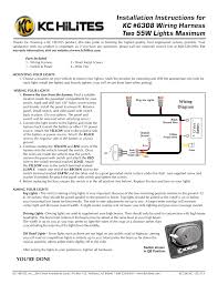 Kc hilites 6315 wiring ha. Installation Instructions For Kc 6308 Wiring Harness