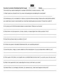 Before Students Tell You Economics Class Is Boring Give Them This Worksheet With 10 Questions Asking Them W Opportunity Cost This Or That Questions Economics
