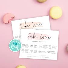 Fill out, securely sign, print or email your cpr template card form instantly with signnow. Cake Care Card Template Instant Printable Cake Transport Guide