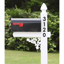 Over time, the numbers on your mailbox can become cracked and begin to peel. Black Numbers On Post 4ever The Darlington Vinyl Pvc Mailbox Post Includes Mailbox Mailbox Accessories Hardware Feminagoddess Mailbox Posts