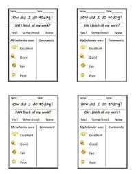 Elementary Grades K 5 Simple Daily Behavior Chart Freebie