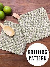 Today, we learn how to make a potholder and not just any potholder. Knitting Pattern The Perfect Potholder With Leather Loop Elisemade