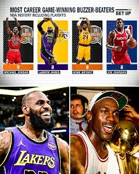 LeBron's eight game-winning buzzer-beaters ties Kobe Bryant and Joe  Johnson, and trails only Michael Jordan's nine 😯