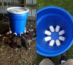 Make Your Own No Waste 5 Gallon 25 Feed Bucket Feeder For About 3 Chicken Feeder Diy Chicken Feeders Chickens Backyard