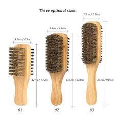 With 127 plugs of second cut soft boar bristles, this brush will safely get through thick hair and beards. China Premium Double Sided Facial Hair Brush Shaving Comb Male Mustache Brush Solid Wood Handle Shaving Brush Big Size Men S Beard Brush China Hair Brush And Beard Brush Price