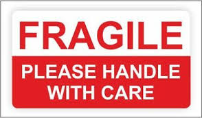 Free fragile labels to print. Large Self Adhesive Vinyl Fragile Stickers Please Handle With Care Not Paper Ebay