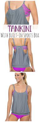 Tankini With Built In Sports Bra Is Perfect For Beach Volley Ball Or Working Out On The Beach Love This Pink And Modest Summer Fashion Fashion Summer Fashion