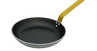 Choc Resto Induction Round Non Stick Aluminum Fry Pan 5 Mm Thick 12 5 Inch Yellow Handle Cookware Storage Frying Pan Handle