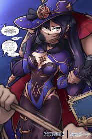 Rule 34 Dev - artist_name artist_signature ball_gag big_breasts bikini  blush bondage bound dialogue english english_text fatui female_only gag  genshin_impact hands_above_head imminent_rape long_hair magnolia-baillon  mona_(genshin_impact ...
