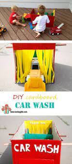 Diy Cardboard Car Wash Diy Kids Toys Diy Toys Car Cardboard Car